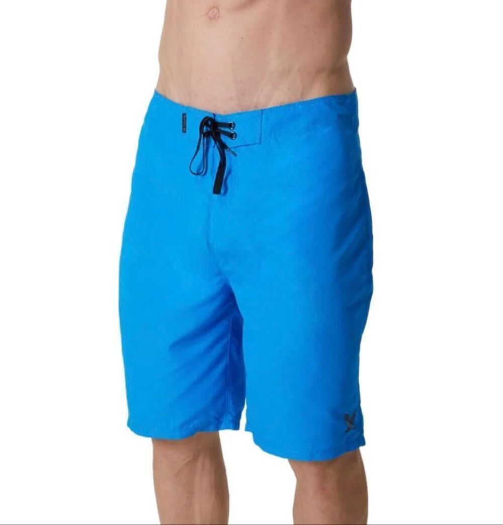 Hurley men’s L royal blue neon electric blue 34 large board surfer swim trunks